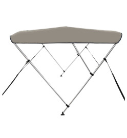 Auvent bimini à 3 arceaux gris 183x152x133 cm