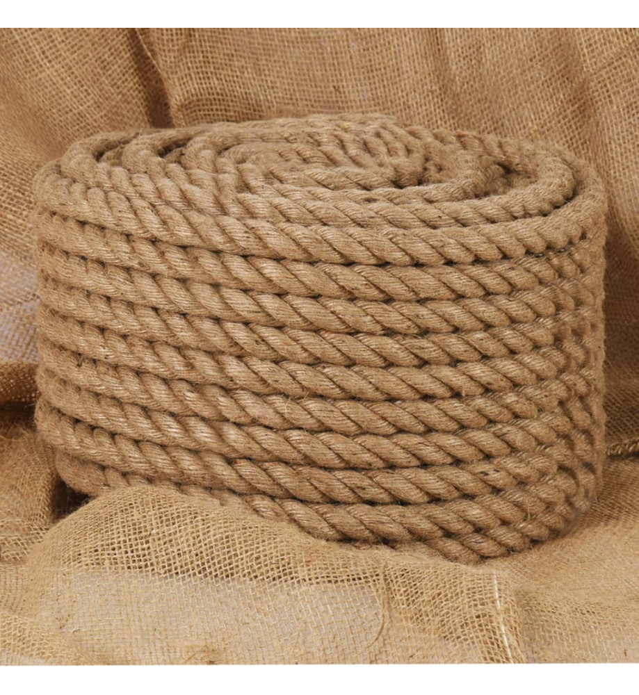 Corde de jute 25 m de long 20 mm d'épaisseur