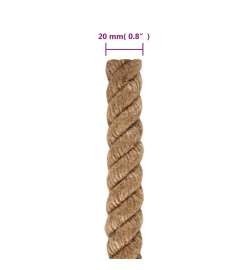 Corde de jute 25 m de long 20 mm d'épaisseur