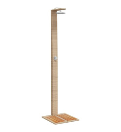 Douche d'extérieur beige 50x55x224cm résine tressée bois acacia