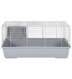 Cage pour petits animaux gris 80x45x39 cm PP et métal