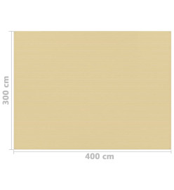 Tapis de tente 300x400 cm Beige