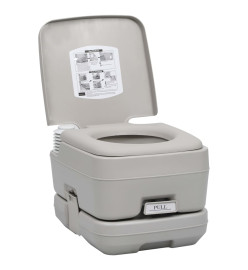 Toilette portable de camping Gris 10+10 L