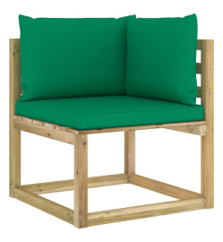 Salon de jardin 7 pcs avec coussins bois de pin imprégné