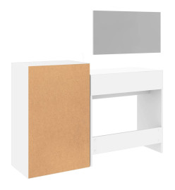 Ensemble de coiffeuse 3 pcs blanc bois d'ingénierie