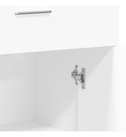 Buffets 2 pcs blanc 60x30x84 cm bois d'ingénierie