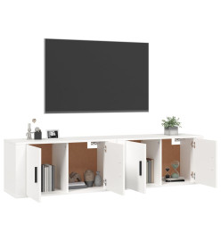 Meubles TV muraux 2 pcs blanc 80x34,5x40 cm