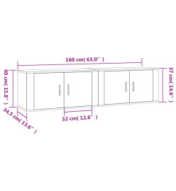 Meubles TV muraux 2 pcs blanc 80x34,5x40 cm