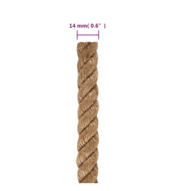 Corde de jute 25 m de long 14 mm d'épaisseur