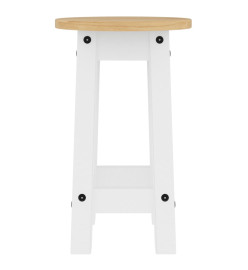 Ensemble de bar 5 pcs Blanc Bois de pin massif