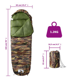 Sac de couchage momie pour adultes camping 3 saisons