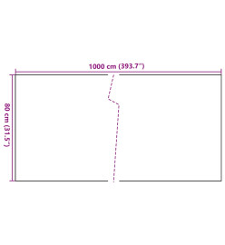 Paravent de balcon marron clair 1000x80 cm résine tressée