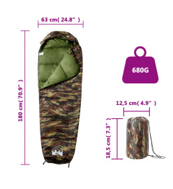 Sac de couchage momie pour adultes camping 3 saisons