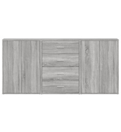 Buffets 3 pcs sonoma gris 60x31x84 cm bois d'ingénierie