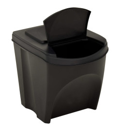 Poubelles empilables 4 pcs Anthracite 100 L