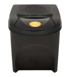 Poubelles empilables 4 pcs Anthracite 100 L