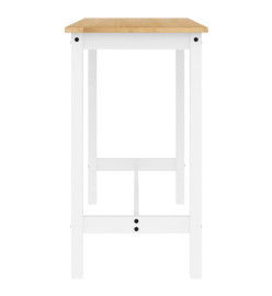 Ensemble de bar 5 pcs Blanc Bois de pin massif