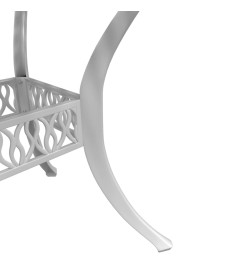 Ensemble à manger de jardin 5 pcs blanc aluminium coulé