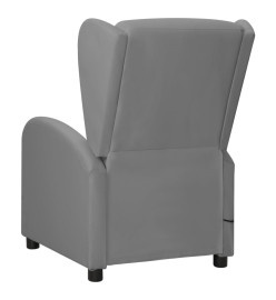 Fauteuil de massage à oreilles gris similicuir