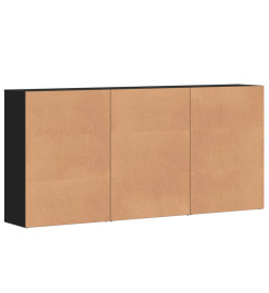 Buffets 3 pcs noir 60x31x84 cm bois d'ingénierie