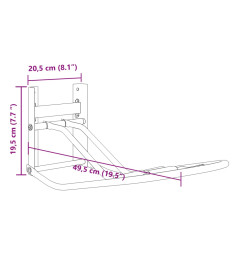 Porte-selle pliable mural noir fer