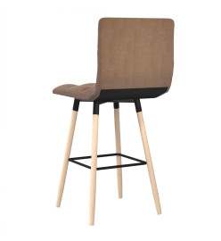 Tabourets de bar lot de 2 taupe tissu