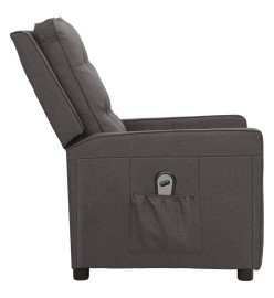 Fauteuil inclinable électrique Gris foncé Tissu