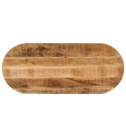 Dessus de table 100x50x2,5cm ovale bois massif de manguier brut