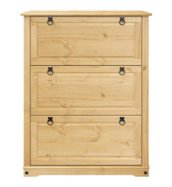 Armoire à chaussures Corona 99x32x124,5 cm bois de pin massif