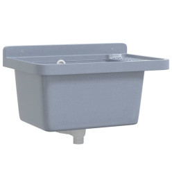 Lavabo pour montage murale gris 50x35x24 cm résine