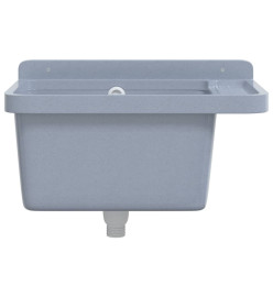 Lavabo pour montage murale gris 50x35x24 cm résine