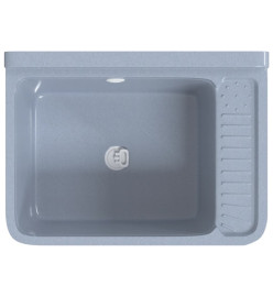 Lavabo pour montage murale gris 50x35x24 cm résine