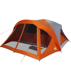 Tente de cabine familiale 6 personnes gris orange imperméable