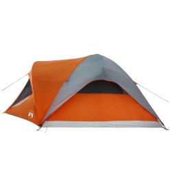 Tente de cabine familiale 6 personnes gris orange imperméable