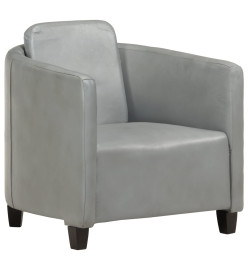 Fauteuil Gris Cuir véritable