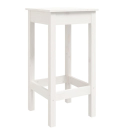 Ensemble de bar 3 pcs Blanc Bois de pin massif