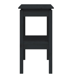 Table console Noir 80x40x75 cm Bois de pin solide