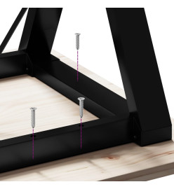 Pieds de table à manger cadre en Y 80x40x73 cm fonte