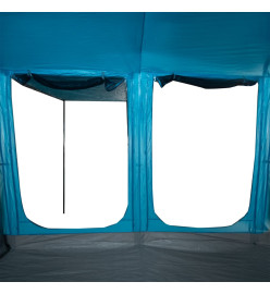 Tente de camping tunnel 10 personnes bleu imperméable