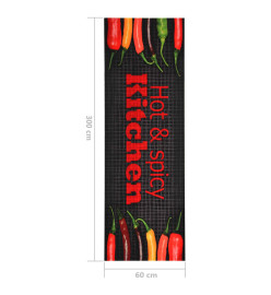 Tapis de cuisine lavable Hot & Spicy 60x300 cm