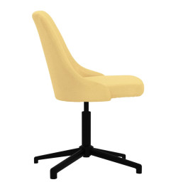 Chaise pivotante de salle à manger Jaune Tissu