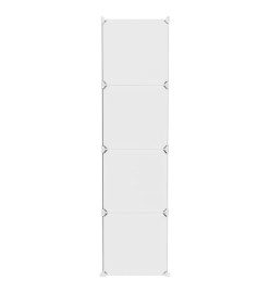 Armoire de rangement pour enfants avec 10 cubes Blanc PP