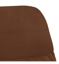 Chaise de relaxation avec repose-pied Marron Similicuir daim