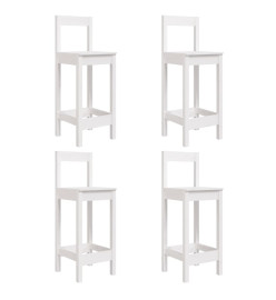 Ensemble de bar de jardin 5 pcs blanc bois massif de pin