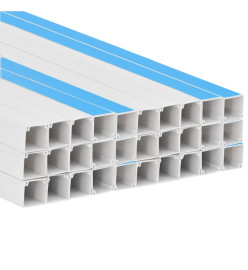 Goulotte de câble auto-adhésive 25x25 mm 30 m PVC