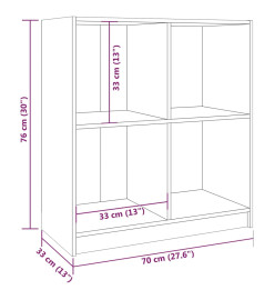 Buffet Noir 70x33x76 cm Bois de pin massif