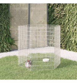 Cage à lapin 6 panneaux 54x100 cm Fer galvanisé