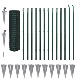 Clôture Euro Acier 25 x 1,5 m Vert