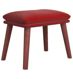 Repose-pied Rouge bordeaux 45x29,5x35 cm Velours