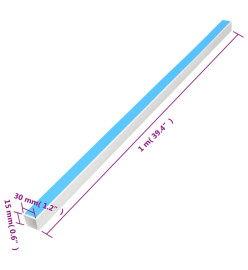 Goulotte de câble auto-adhésive 30x15 mm 30 m PVC